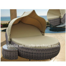 Outdoor Patio Garten Sonnenliege Baldachin Wicker Rattan Tag Bett